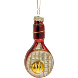 Joulukoriste tennismaila 10 cm punainen