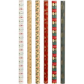 Joulupaperi 70 cm x 2 m tähtikuvio lajitelma