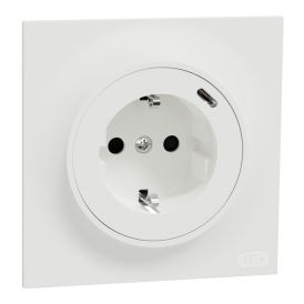 Pistorasia ELKO One 1 x USB-C valkoinen 71 x 71 mm 1-os