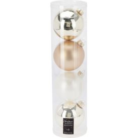 Joulupallo 10 cm kirkas 4 kpl