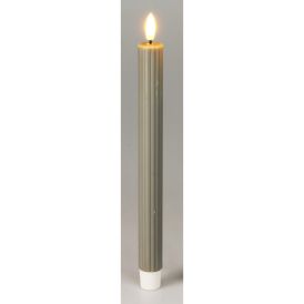 LED-kruunukynttilä 25 cm harmaa 2 kpl