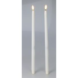 LED-kruunukynttilä 38 cm valkoinen 2 kpl