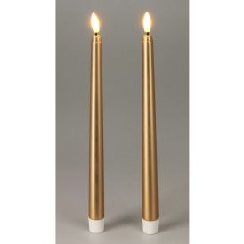 LED-kruunukynttilä 27 cm kulta 2 kpl