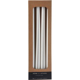 Kruunukynttilä 25 cm valkoinen 4 kpl