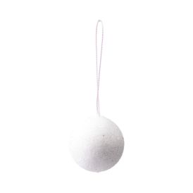 Joulupallo 4 cm 12 kpl valkoinen