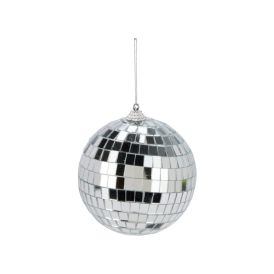 Joulupallo 10 cm disco hopea