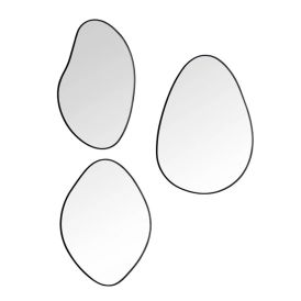 Peilisetti Mirrors & More Viola musta 3 kpl