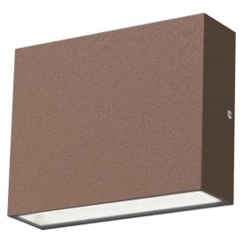LED-ulkoseinävalaisin Llitt Per II ruoste 11,5 x 3,2 x 9,1 cm