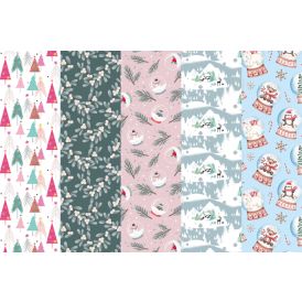 Joulupaperi 70 cm x 5 m lajitelma