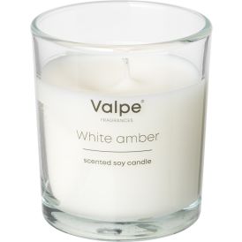 Tuoksuva soijakynttilä White Amber 34 h