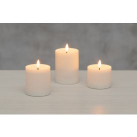 LED-kynttiläsetti 3D-liekillä 3 kpl