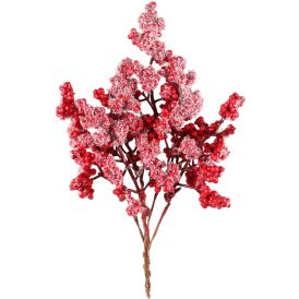Koristeoksa lumihuurre punaiset marjat 20 cm