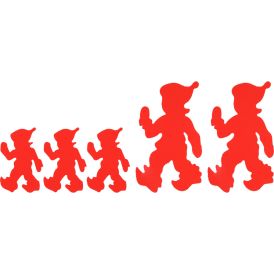 Pahvitonttu punainen 5 kpl