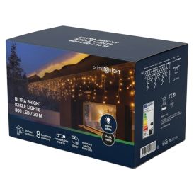 Valosarja Prime Light jääpuikko 800 x LED lämmin valkoinen 20 m