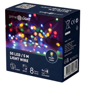Valolanka Prime Light monivärinen 50 x LED 5 m
