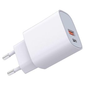 Pikalaturi Airam USB-A/USB-C 20 W valkoinen Roosa nauha