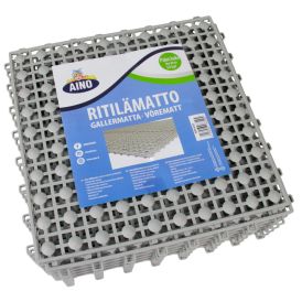 Ritilämatto Aino vaaleanharmaa 30 x 30 cm 10 kpl/pkt
