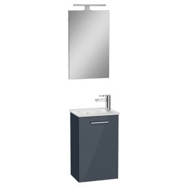 Kylpyhuonekalustesetti VitrA Mia 3in1 antrasiitti 39 x 28 x 59 cm