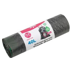 Roskapussi McLean Draw-Tape musta 40 l 15 kpl/rulla