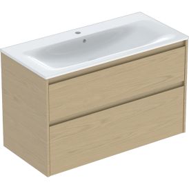 Allaskaappipaketti IDO Sense Modern luonnontammi 100 x 48 cm, 2 laatikkoa