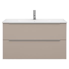 Allaskaappi Svedbergs Stilla alumiinivetimillä greige 100 x 45 x 57 cm, 2 laatikkoa