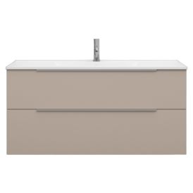 Allaskaappi Svedbergs Stilla alumiinivetimillä greige 120 x 45 x 57 cm, 2 laatikkoa
