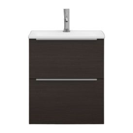 Allaskaappi Svedbergs Stilla alumiinivetimillä tumma tammi 50 x 35 x 57 cm, 2 laatikkoa