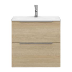 Allaskaappi Svedbergs Stilla alumiinivetimillä vaalea tammi 60 x 35 x 57 cm, 2 laatikkoa