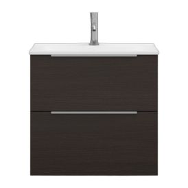Allaskaappi Svedbergs Stilla alumiinivetimillä tumma tammi 60 x 35 x 57 cm, 2 laatikkoa