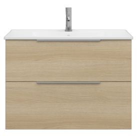 Allaskaappi Svedbergs Stilla alumiinivetimillä vaalea tammi 80 x 45 x 57 cm, 2 laatikkoa