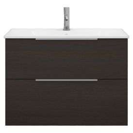 Allaskaappi Svedbergs Stilla alumiinivetimillä tumma tammi 80 x 45 x 57 cm, 2 laatikkoa