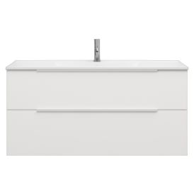 Allaskaappi Svedbergs Stilla valkoisilla vetimillä valkoinen 120 x 45 x 57 cm, 2 laatikkoa