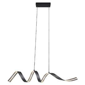 LED-riippuvalaisin Trio Tivor musta 109 x 19,5 cm