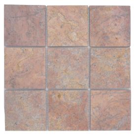 Mosaiikkilaatta Welscheit Quadrat Rosso Verona MOS 98Q140 punainen 29,8 x 29,8 cm
