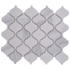 Mosaiikkilaatta Welscheit Florentine Carrara CIM CLP CR valkoinen 29,3 x 24,5 cm