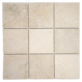 Mosaiikkilaatta Welscheit Quadrat Botticino Anticato MOS 98Q13R beige 29,8 x 29,8 cm