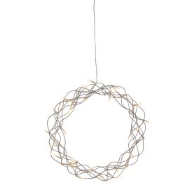 Valokranssi Airam Merlin 30 x LED hopea Ø 30 cm
