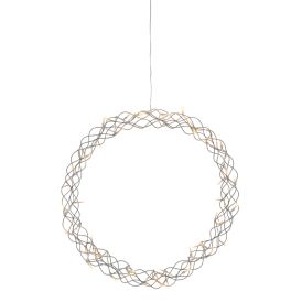 Valokranssi Airam Merlin 50 x LED hopea Ø 47 cm