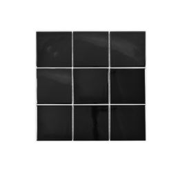 Mosaiikkilaatta Fliesen Quadrat Uni musta 29,8 x 29,8 cm
