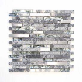 Mosaiikkilaatta XCM MV778 Harmaa/Hopea 30 x 30 cm