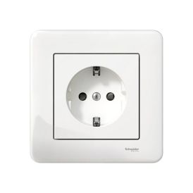 Pistorasia Schneider Electric Exxact 1-osainen Valkoinen Maadoitettu