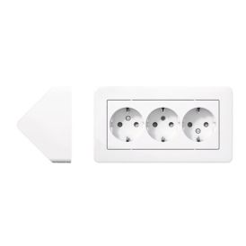 Kulmapistorasia Schneider Electric Exxact 3-os valkoinen
