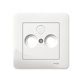 Antennikeskiölevy Schneider Electric Exxact Valkoinen