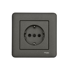 Pistorasia Schneider Electric Exxact 1 -osainen Antrasiitti IP20