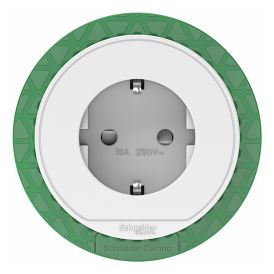Pöytäyksikkö Schneider Electric Unica System XS Schuko Valkoinen