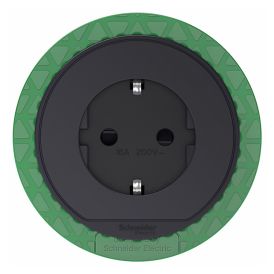 Pöytäyksikkö Schneider Electric Unica System XS Schuko Musta