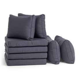 Pehmusteet Sunfun All-in-one divaanisohva antrasiitti