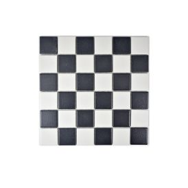 Mosaiikkilaatta Fliesen Quadrat Mix musta/valkoinen 29,8 x 29,8 cm