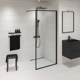 Suihkuseinä Camargue Frame 90 cm mattamusta