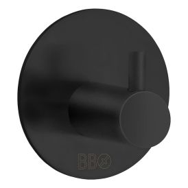 Tarrakiinnitteinen Koukku Beslagsboden BB1101 Mattamusta ∅48 mm